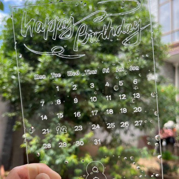 Crystal Birthday Calendar Card