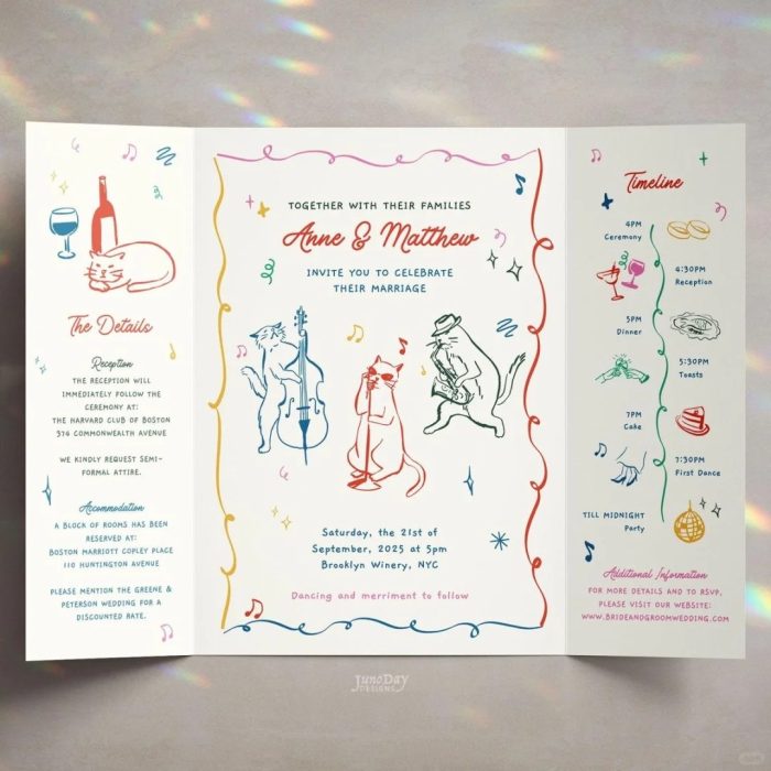 Jazz Cat Wedding Invitation Series