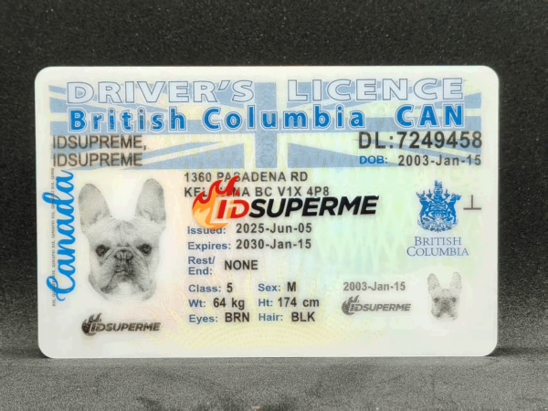 British Columbia Scannable Fake ID