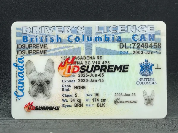 Custom Pet British Columbia Card