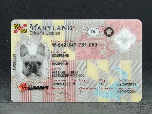 Custom Pet Maryland Card