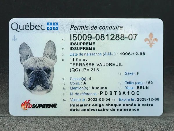 Custom Pet Quebec Card