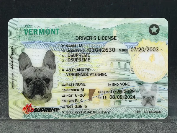 Custom Pet Vermont Card