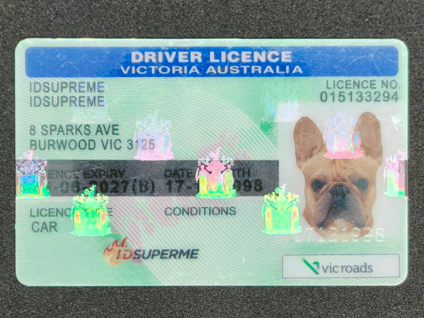 Victoria Scannable Driver Licence