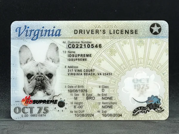 Custom Pet Virginia Card